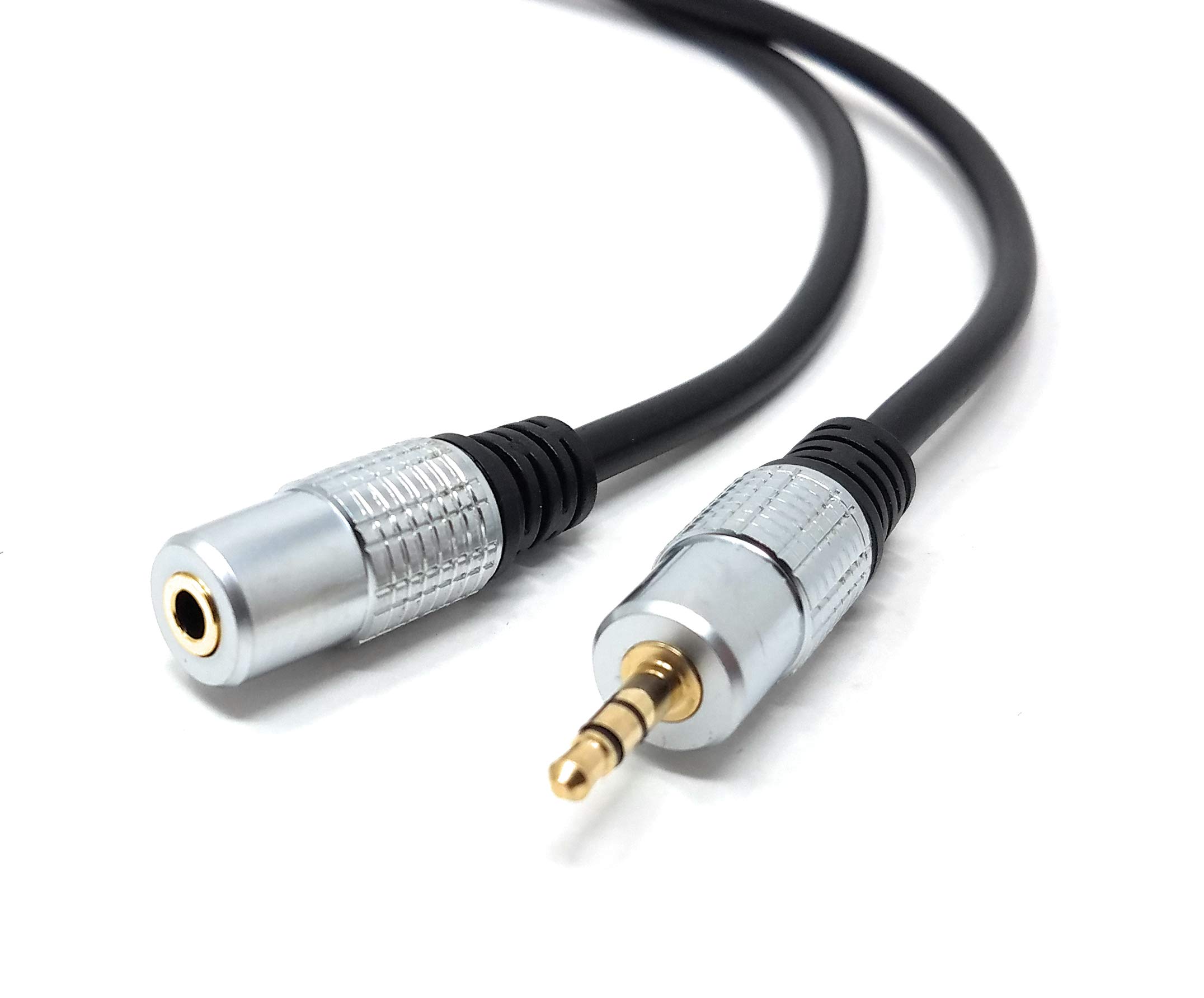 Maincore 1m 3.5mm Stereo Extension AUX Cable – Male to Female Audio Lead with Gold-Plated Connectors for Headphones, DJ, Music Studio, Home Audio, and Hi-Fi Systems