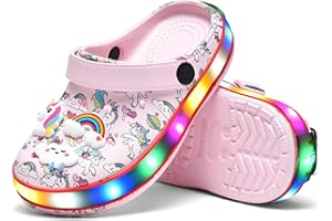 STAHOVY Kids' Boys Girls LED Clogs Cute Garden Shoes Cartoon Slides