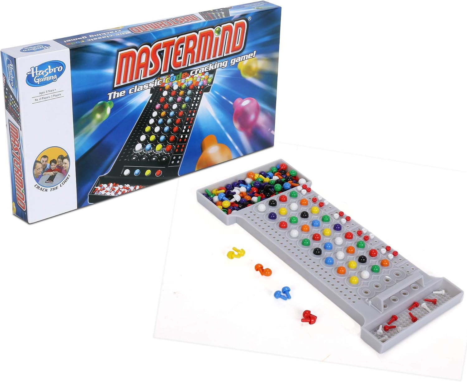 Hasbro Gaming Mastermind The Classic Code Cracking Game For Ages 8 and Up, for 2 Players, Multicolor, 0.68 ft x 1 ft x 0.13 ft - Image 4