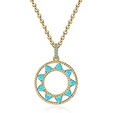BENEIGE Gold Necklace Gold Plated with Cubic Zirconia Charm Necklaces