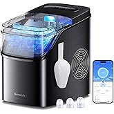 GoveeLife Smart Countertop Ice Maker, Portable Ice Machine with Voice Control, 9 Ice Cubes in 6 Minutes 3 Sizes, 26lbs/24Hrs,
