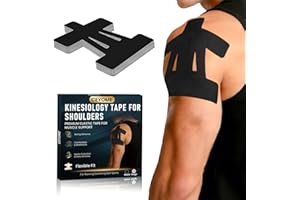 14 PCS Kinesiology Tape for Shoulder - Pre-Shaped Elastic Athletic Tape for Training & Recovery, Waterproof & Breathable Kine