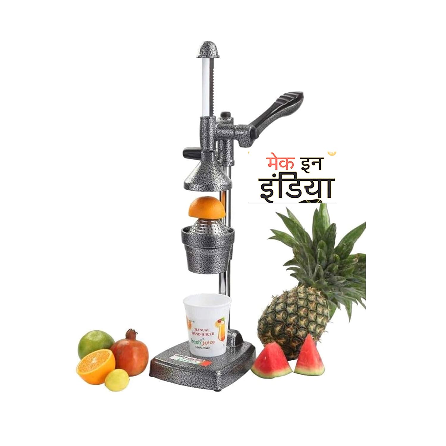 Buy Real Line Aluminium Juice It Rl 362 Hand Press Mechanical Juicer, Medium, Grey Online at Low