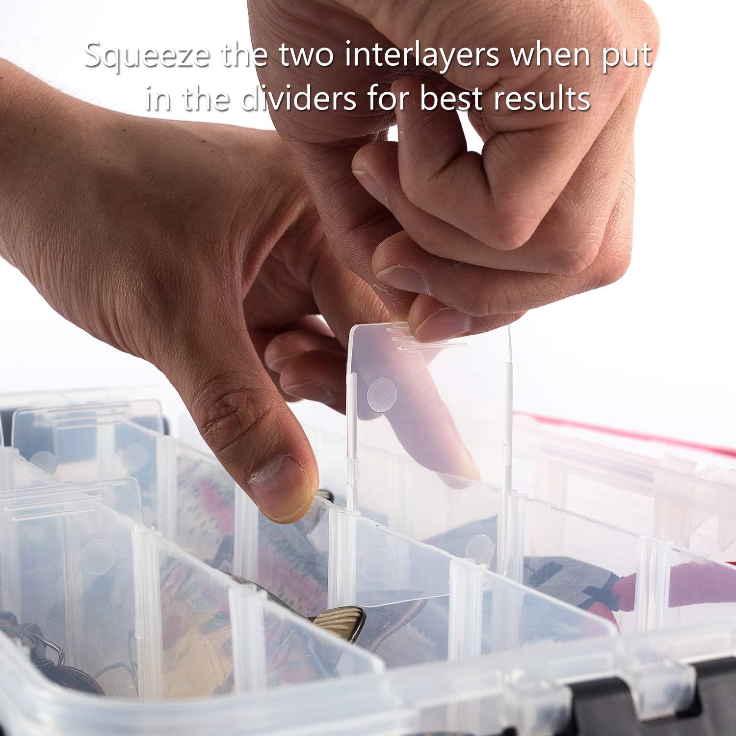 Bassdash 3600 3670 3700 Tackle Storage Waterproof Utility Tackle Boxes Fishing Lure Tray with Adjustable dividers: Sports & Outdoors