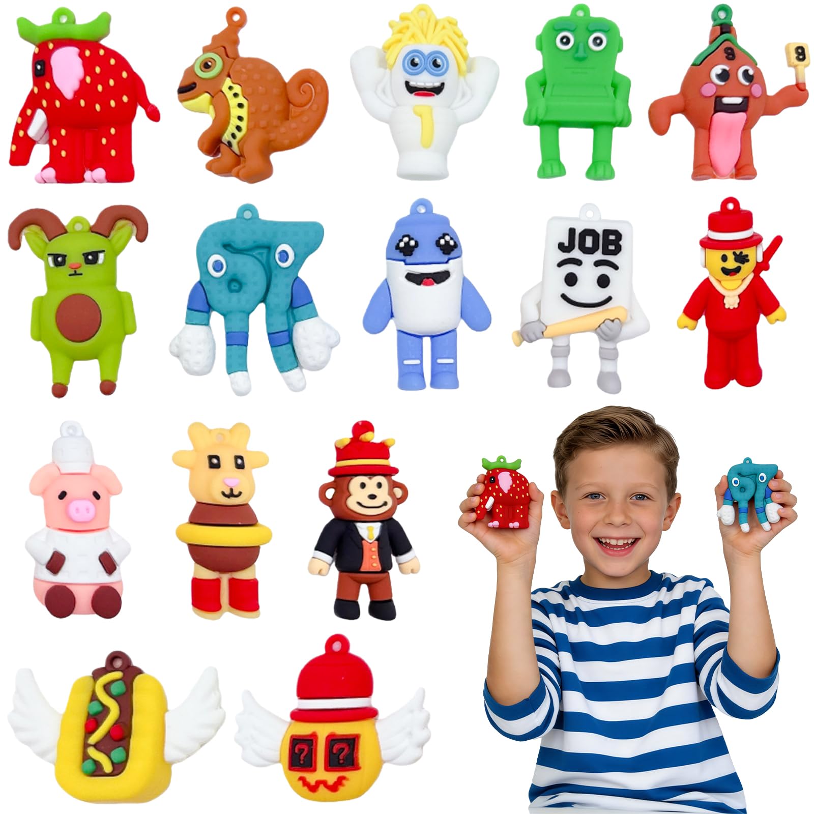 Hyhuiyin 15 Pcs Steal A Brainrot Action Figures Set, Steal a Brainrot Collectible Toys Funny 67 Strawberry Elephant Figures for Kids & Adults Creative Desk Decorations Gifts for Fans Friends Kids — image 1
