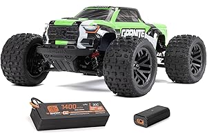 ARRMA RC Truck 1/18 Granite GROM MEGA 380 Brushed 4X4 Monster Truck RTR with Battery & Charger, Green, ARA2102T3