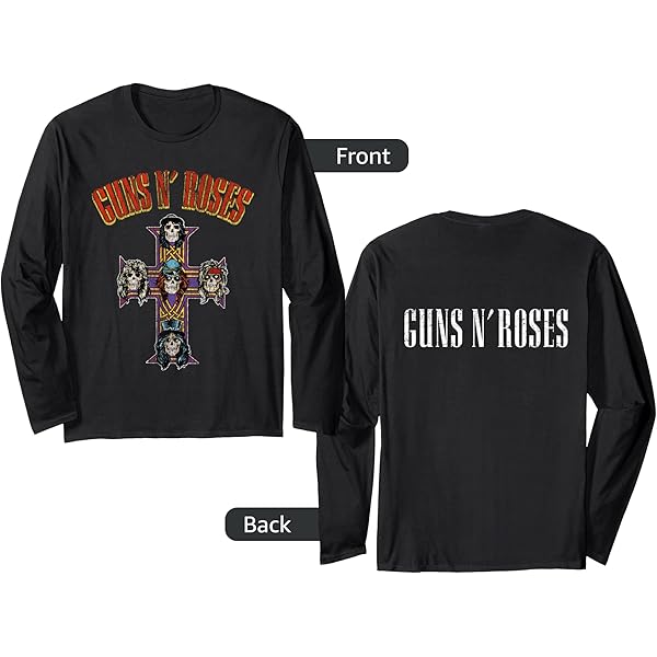 Amazon.com: Guns N' Roses Official Cross Long Sleeve T-Shirt