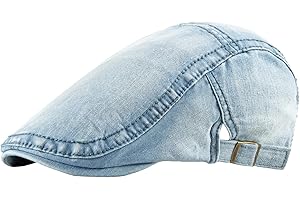 meioro Women Denim Newsboy Hat Cotton Flat Cap Ivy Gatsby Driving Hunting Gatsby Cabbie Denim Hats for Men