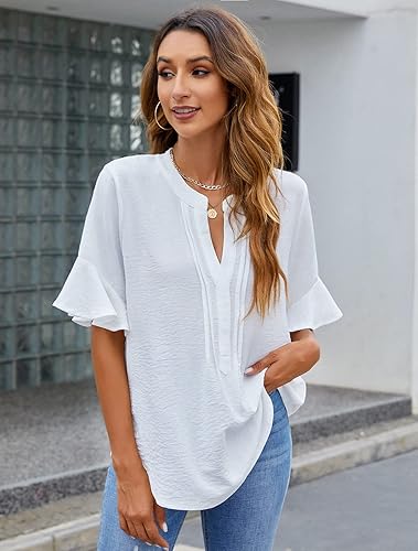 cute white blouses