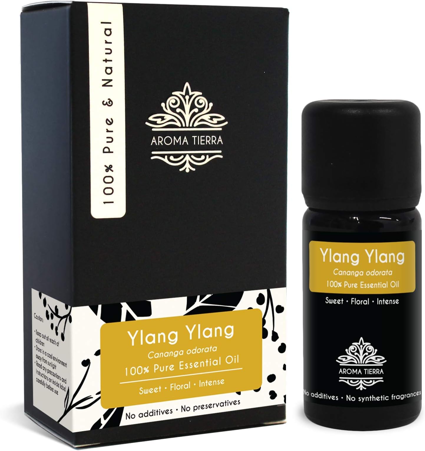 Aroma Tierra Ylang Ylang Essential Oil (Madagascar) - 100% Pure, Natural, Undiluted (10ml)