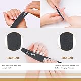 Frendour 12Pcs Nail Files 100/180 Grit Double-Sided Emery Board Manicure Tools view 4