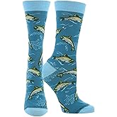 WHD Trout Crew Socks for Women & Men | Fishing Gift, Outdoor Adventure Socks