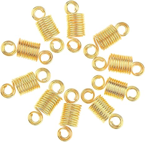 Amazon Sharplace たくさん10ピース 個ゴールデンドレッドヘアヘアービーズドレッドヘア三つ編みピンリングクリップヘアエクステンション用diyカフジュエリー Sharplace 生活雑貨 通販