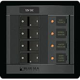 Blue Sea Systems 1216 12 Volt DC 4 Position,Black