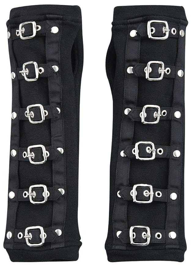 Poizen Industries Buckle Cuffs Stulpen schwarz