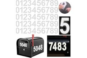 OLADOT Reflective Mailbox Numbers Sticker Decal Die Cut Classic Style Vinyl Waterproof Number Self Adhesive 5 Sets (3" x 5 set) for Signs, Door, Cars, Trucks, Home, Business, Address Number (3inch, 5 sets)