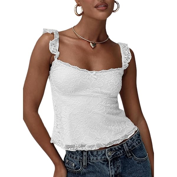 トップス THEREDTHREAD S split lace tops White ST4017H09-T_20OFF_20WHITE-