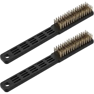 RAHHLIZS 2 Pack Wire Shoe Brush Deep Cleaning Wire Bowling Brush | Comfort Grip for Bowling Shoes, Durable Plastic Handle Scr