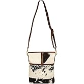 Handmade Cowhide Leather Crossbody Bag – Genuine Hairon Leather Shoulder Purse for Women | Stylish Sling Bag (13” H x 10” L x 2” W)