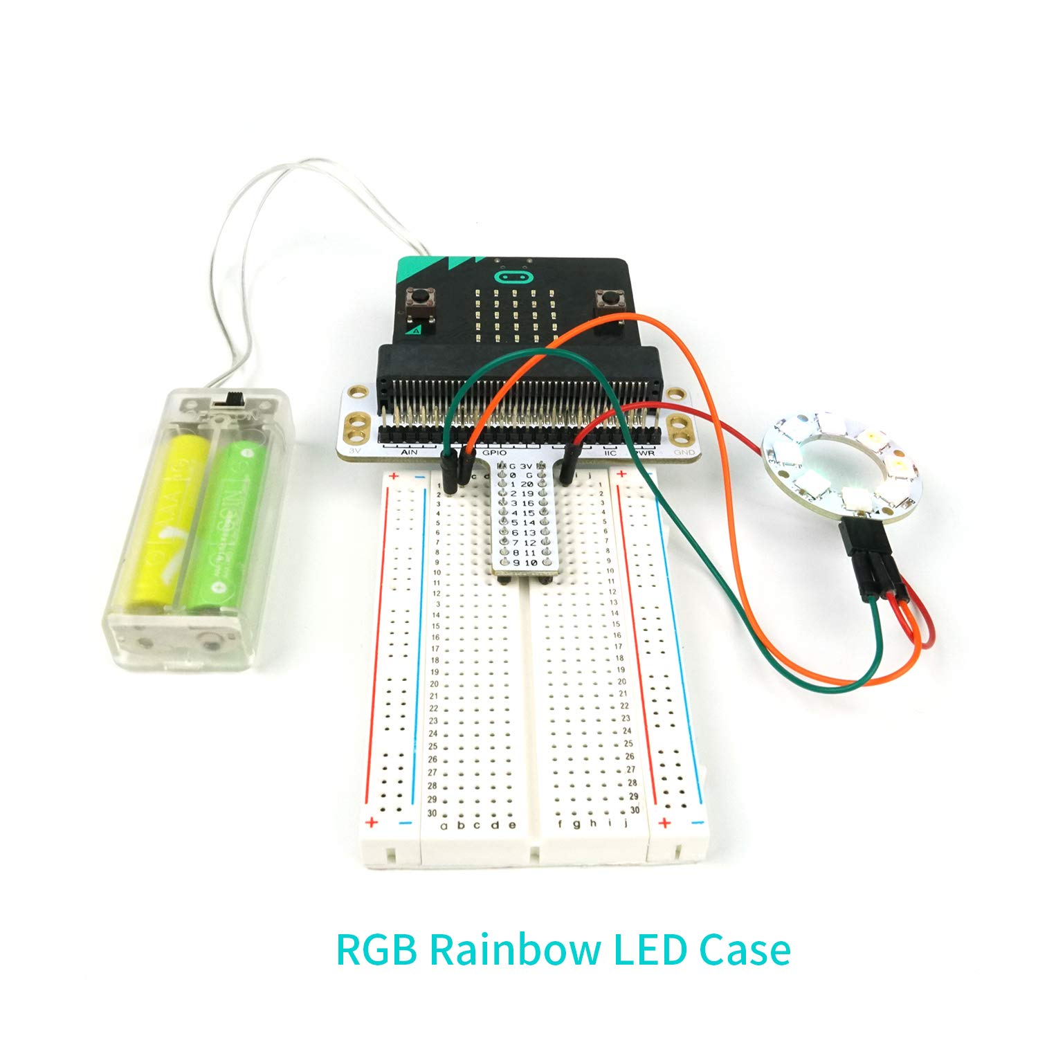 ELECFREAKS microbit Starter Kit 24 Accessories Micro:bit Basic Coding Electronics Kit, microbit Makecode Learning Kit with Guidance Manual (Without Micro: bit)