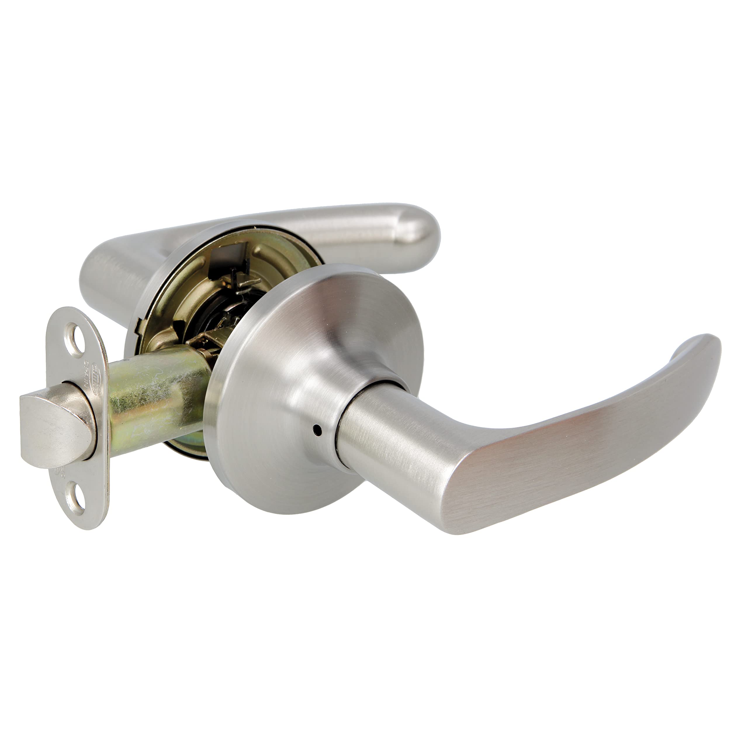 Amig Door Handle Set with Handle for Passage Doors, Elegant and Simple Design, Ideal for Your Home or Office, Matte Chrome, Entry Handle 60/70 mm