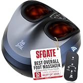 BOB AND BRAD Foot Massager Machine with Heat, FSA Shiatsu Foot Massager for Plantar Fasciitis &amp; Neuropathy with Kneading &amp; Compression HSA Eligible, Cordless Remote Control, Gift for Family, Size 14