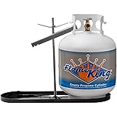 Flame King Dual RV Propane Tank Cylinder Rack for RVs and Trailers for 20lb Tanks - KT20MNT (Tanks not Included), Black