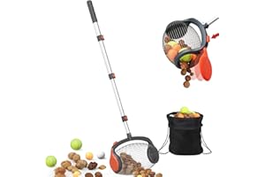POOSIDE Acorn Picker Upper Roller - Nut Gatherer with Foot-Operated Release, Multifunctional Acorn Picker Upper with Rolling Drum, Easy to Pick and Empty, Suitable for 3/4" - 2.5" Walnuts, Hickory, Chestnuts