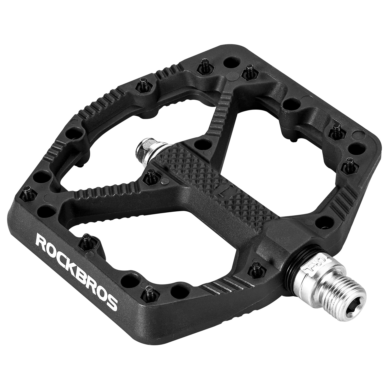ROCKBROS Bike Pedals Nylon MTB Pedals Non-Slip Wear-Resistant 9/16 ’’ Pedals for MTB, Road Bike, E-Bike