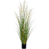 Artificial Plant, 47in Onion Grass Artificial Plant in Pot, Indoor Decorative Flowers &Greenery for Home and Office, Ideal Housewarming Gift