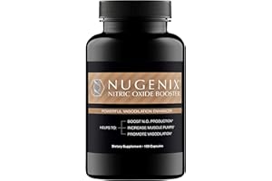 Nugenix Nitric Oxide Booster Supplement - Nitric Oxide Flow, L-Arginine, L-Citrulline, Pine Bark Extract - Vasodilator - 100 Capsules