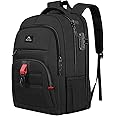 MATEIN Anti Theft Travel Backpack for Men, 17 Inch Laptop Backpack with USB Charging Port & Lock, Large TSA Water Resistant Lockable Lightweight Daypack College Business Work Computer Bag Gifts, Black