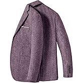 VENNYNG Men Tweed Suit Jacket Knit Herringbone Sport Coat Single Breasted Formal Dress Blazers