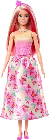 Barbie Royal Doll with Pink Blonde Hair Accessories Fantasy Dress Up view 5