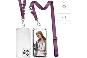ROCONTRIP Phone Lanyard Universal Crossbody Cell Phone Strap Multifuctional Nylon Patch Adjustable Neck Strap for Women Men Travel Shopping Walking(Purple)
