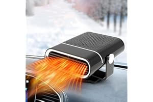 GEWEECO Car Heater Defroster, 2 in 1 Auto Car Windshield Heater Cooling Fan 12V 150W Auto Defogger 360 Degree Rotatable Fast Defrost