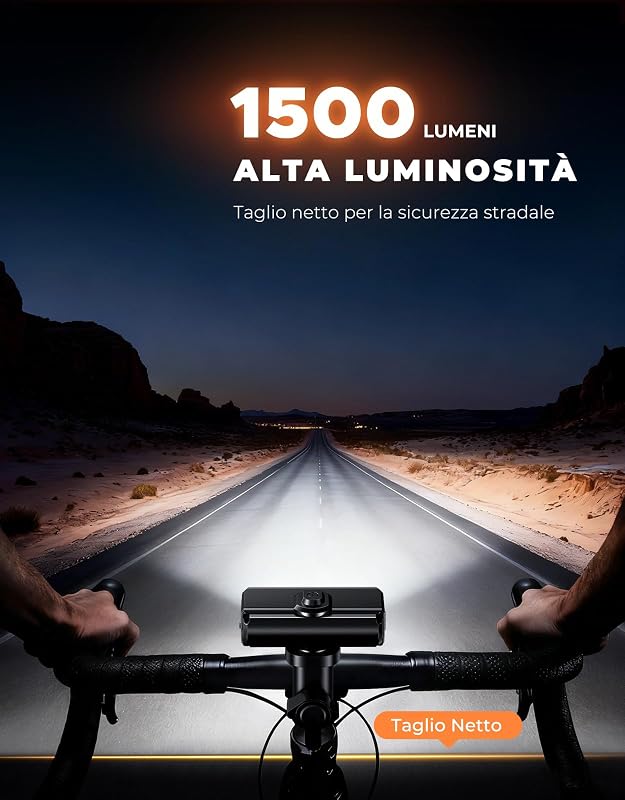 Luci Bicicletta LED, [Super Luminosa & Fascio Largo] Luci Bici