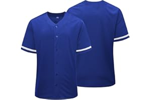 Tocament Baseball Jersey for Men and Women,Hipster Hip Hop Sports Uniforms,Shirts Short Sleeve for Custom Button up Shirt