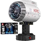 Reobrix Aircraft Turbofan Engine Building Sets, Engine Model Kit that Works, Mechanical Engineering Building Blocks with Motor, 1813 Pcs STEM Airplane Engine Model Building Kits for 14+ (No.33019)