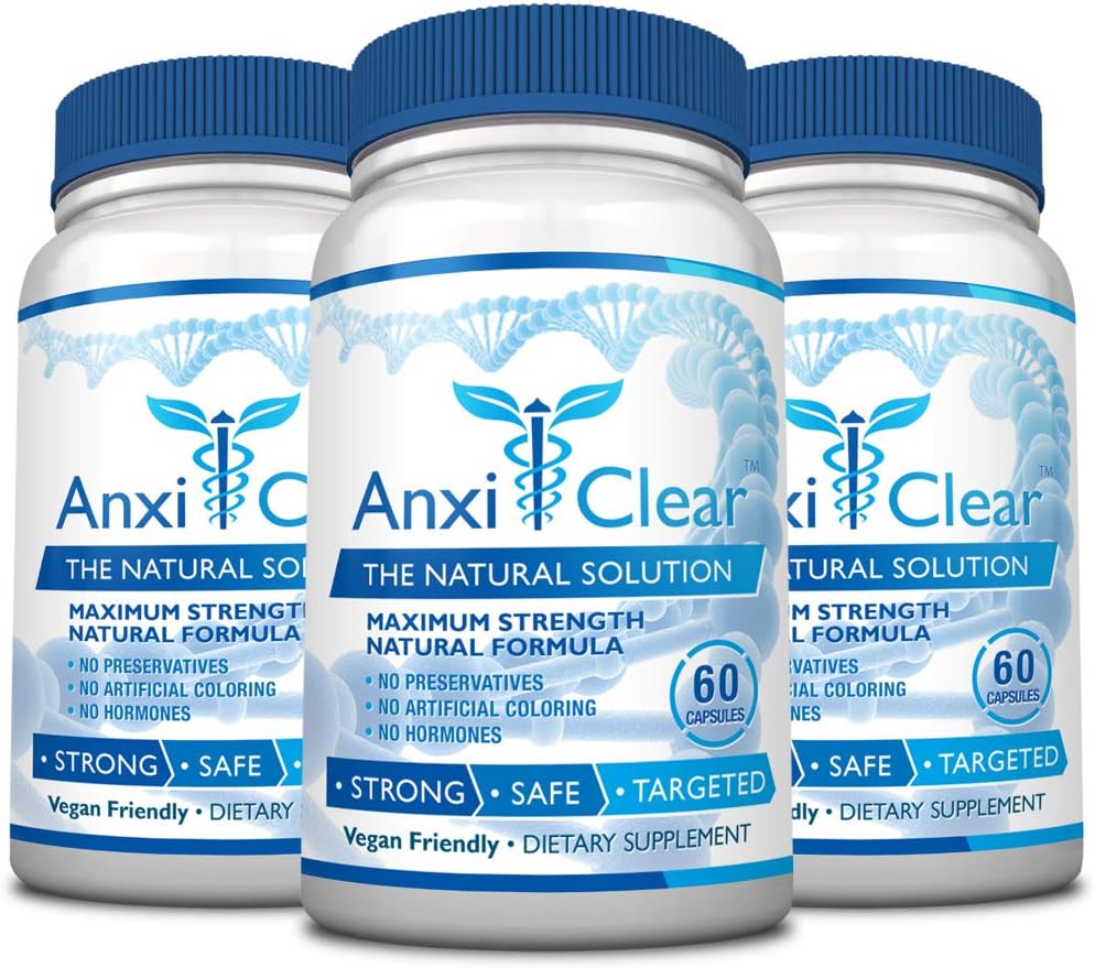 AnxiClear: Fast Relief for Stress and Anxiety (3 Bottles Day)