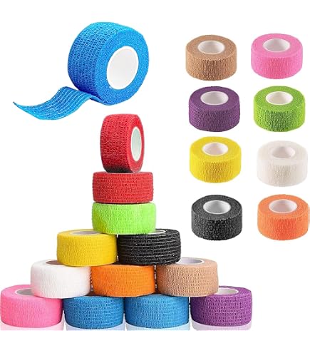 15 Rouleaux Bandage Autoadhésif NELLHOMY 5cm X 4,5m - Pansements Extensibles Respirants