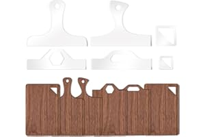 Betagt 6 Pcs Router Templates, Charcuterie Board Handle Template, Acrylic Templates for Woodworking, Cutting Board Template W