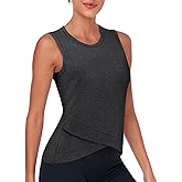 LURANEE Women's Workout Athletic Tank Tops Quick Dry Sun Protection Yoga Gym Crop Sleeveless Shirts