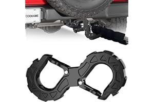 COOHAME S-Shape 3/8" Tow Hook - 33,000 lbs Towing Winch Shackle, Heavy Duty Winch Hook for Off-Road Recovery, Winch Shackle Release, Vehicle Recovery Hook for Towing, SUV, ATV, Pickup Trucks, Trailers - Black
