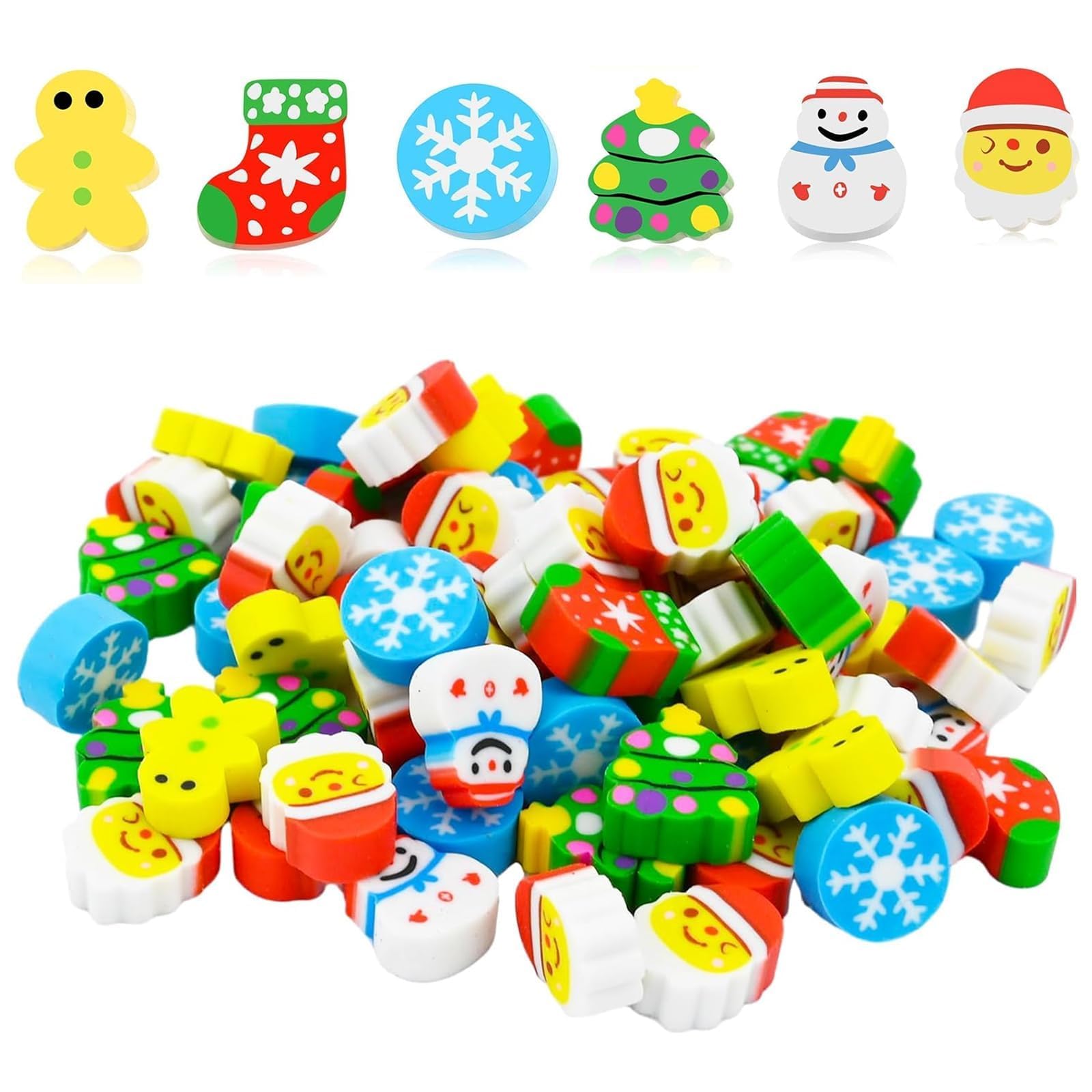 160pcs Mini Rubbers, 0.4-0.6inch Kids Rubbers, Easy to Remove Stains, Vibrant Colors and Vivid Designs, for Students Homework Classroom Rewards Prizes Party