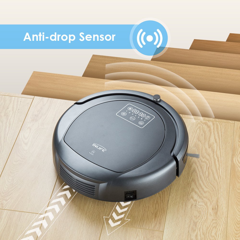 INLIFE ZK8077 Robot Vacuum Cleaner with 3Stage Cleaning System 1200Pa