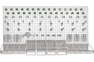 Azar Displays 900988-WHT 48" x 24" (High Density Fiberboard) Pegboard Organizer Kit in White