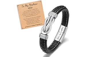 ORISPRE To My Son/Grandson/Nephew Bracelet, Gifts for Teens Boys Men Inspirational Bracelet for Birthday Confirmation Graduation Back to School Christmas Gifts