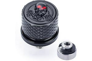 BRZOXIN Rear Fender Seat Bolt Screw 1/4"-20 Thread for Harley Touring Softail Dyna Electra Glide Street Glide 1996-2023 (Black 3D Skull & Nut)