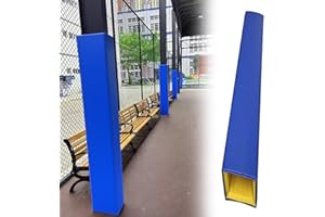Square Padding to Wrap Around Metal Pole, 4ft Tall Anti Slip Backyard Court Post Protector Cushion(Blue,6"x6" (15x15cm))